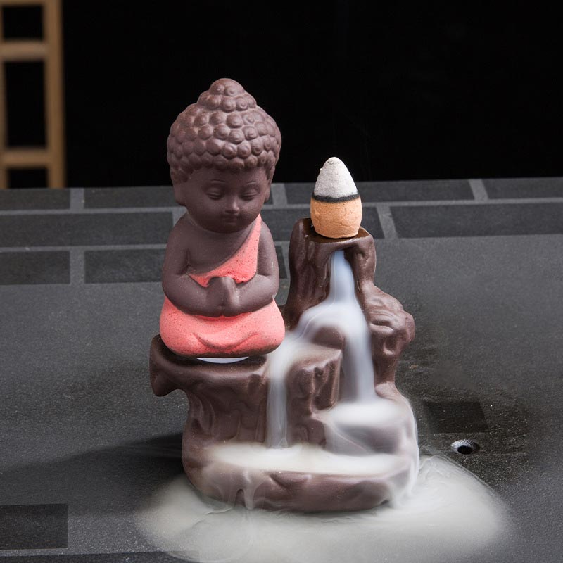 Backflow Smoke Fountain Ceramic Blessing Incense Burner Decoration