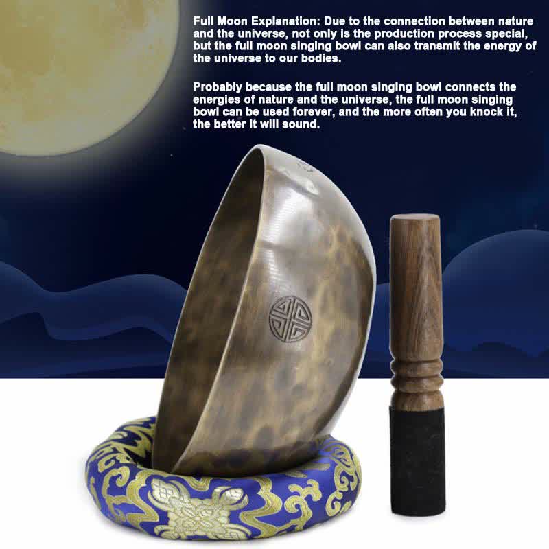 Lunar Rainbow Full Moon Singing Bowl Handcrafted for and Meditation Positive Energy Sound Bowl Set
