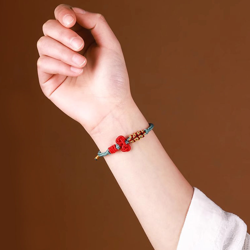 Handmade Wenchang Knot Luck Strength Braided Rope Bracelet