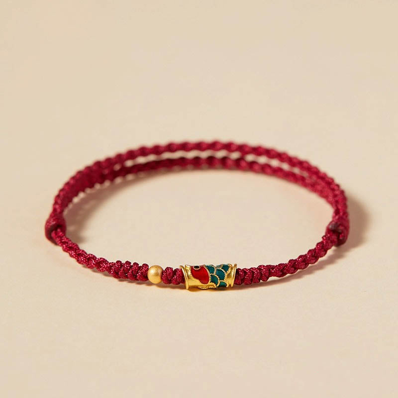 Handcrafted Koi Fish Wealth Prosperity Braided Rope Bracelet