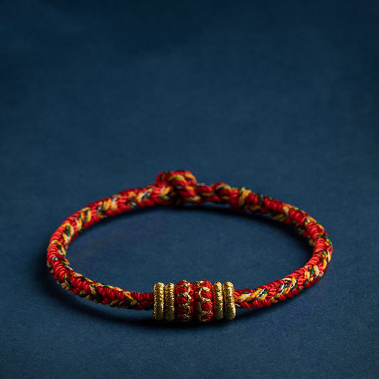 Tibet Handmade Chinese Zodiac Luck Strength Braided String Bracelet