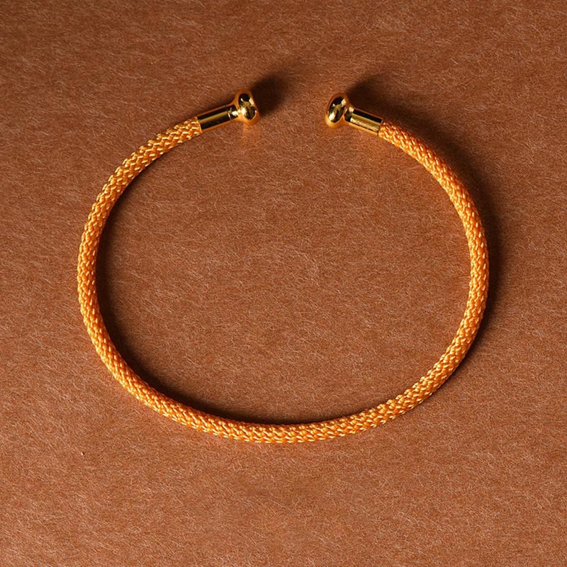Simple Design Handmade Luck Braid String Cuff Bracelet