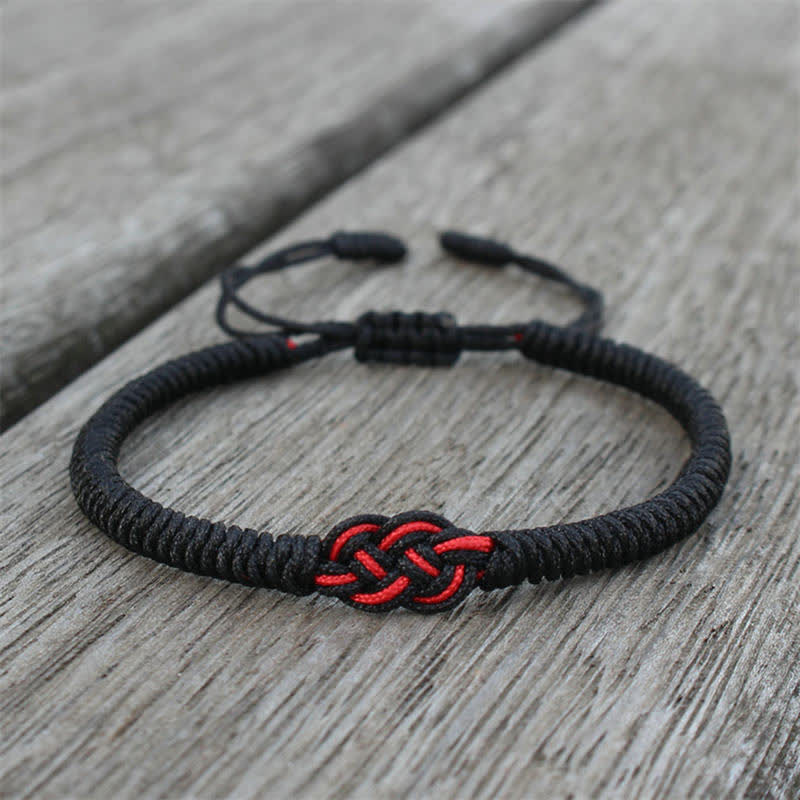 2Pcs Tibetan Luck Chinese Knot Protection String Bracelet