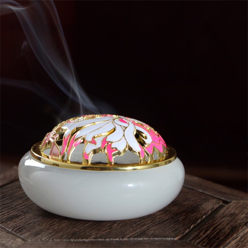 Nine Tailed Fox Liuli Crystal Meditation Incense Burner