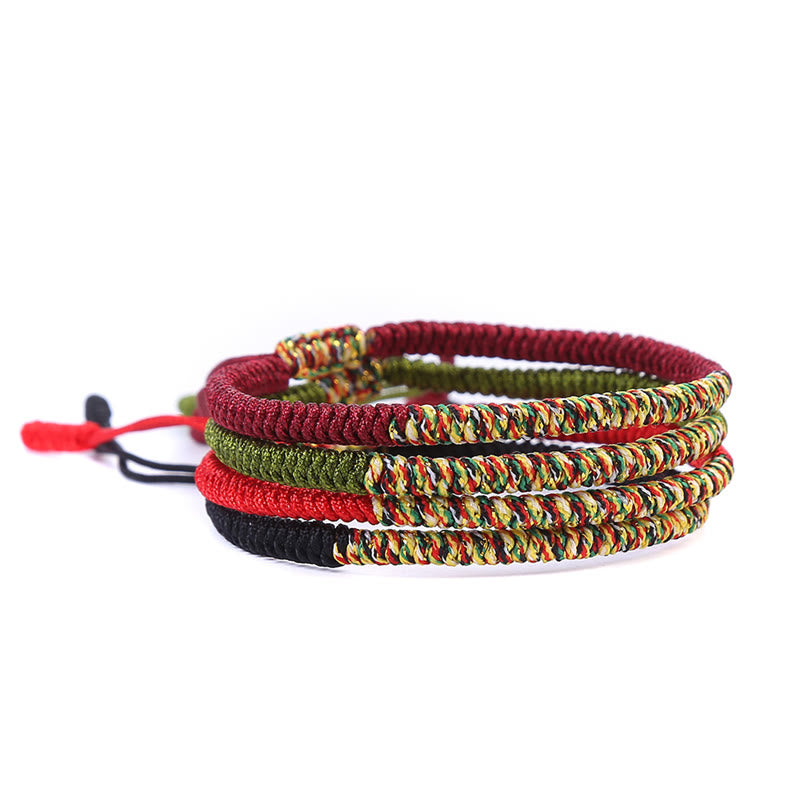 Tibetan Handmade Multicolor King Kong Knot Luck Strength Braided Bracelet
