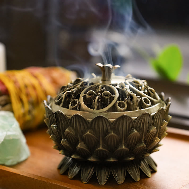 Tibetan Lotus Shaped Purify Incense Burner