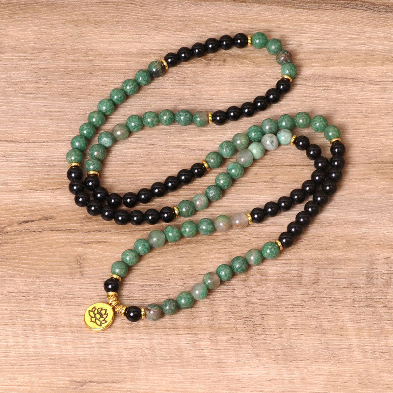 108 Beads Natural Agate Mala Bracelet
