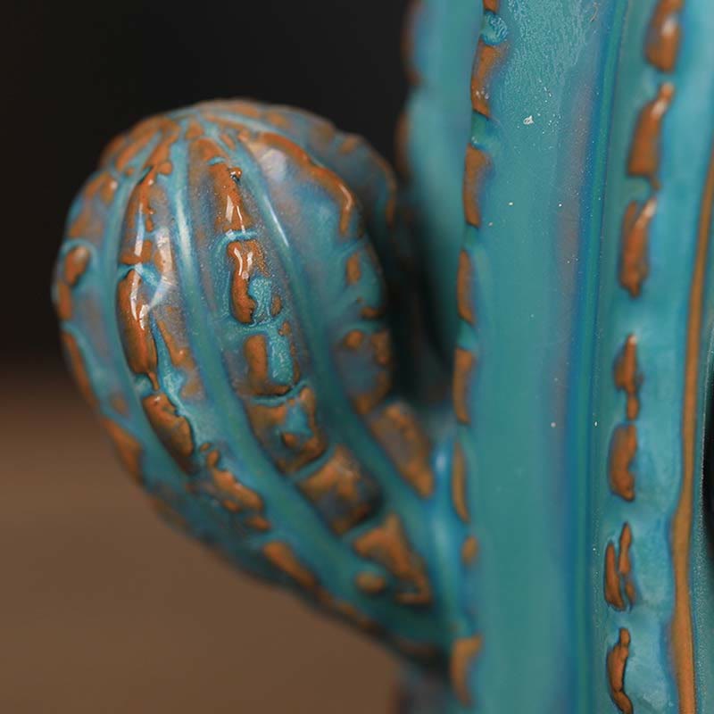 Cactus Ceramic Backflow Smoke Fountain Incense Burner