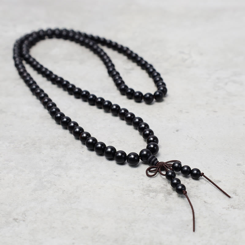 108 Mala Beads Bracelet Prayer Meditation Sandalwood Elastic