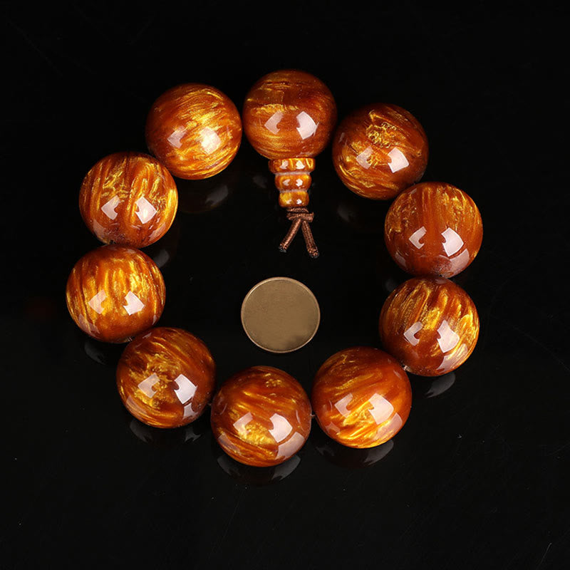 Golden Sea Willow Success Positive Bracelet Mala