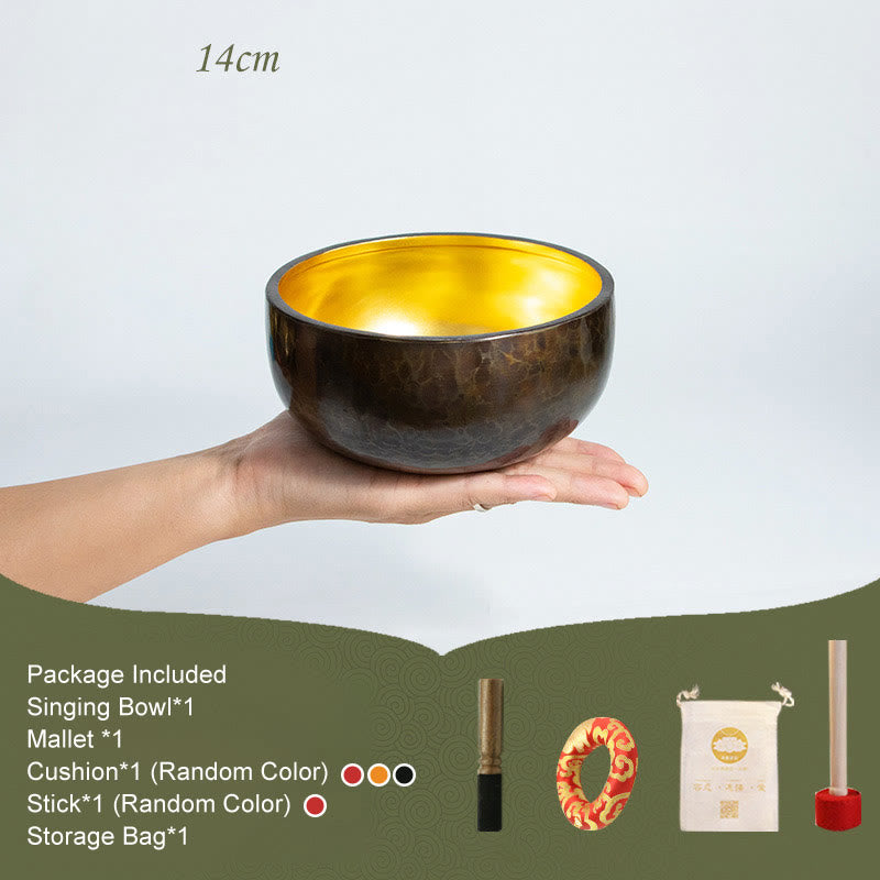 Tibetan Meditation Sound Bowl Handcrafted Yoga Mindfulness Singing Bowl Set