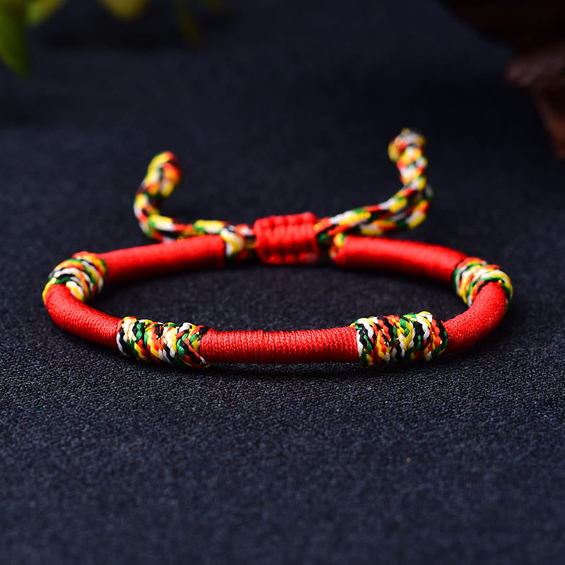 Tibetan Handmade Colorful King Kong Knot Lucky Protection Braid String Bracelet