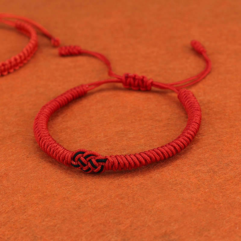 2Pcs Tibetan Luck Chinese Knot Protection String Bracelet