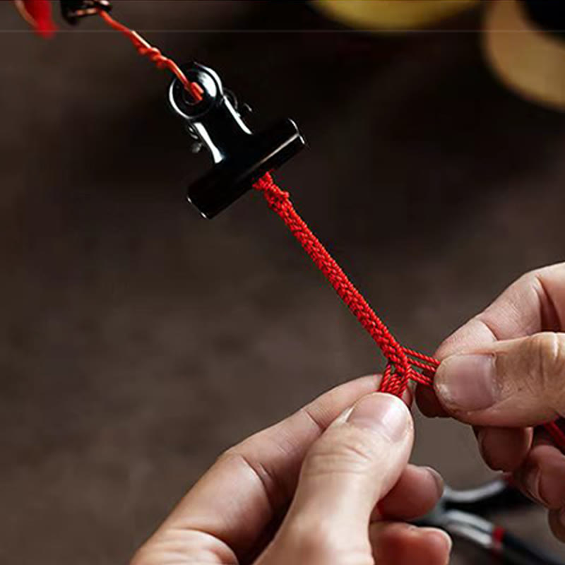 Handcrafted PiXiu Cinnabar Wealth Luck Braided Bracelet