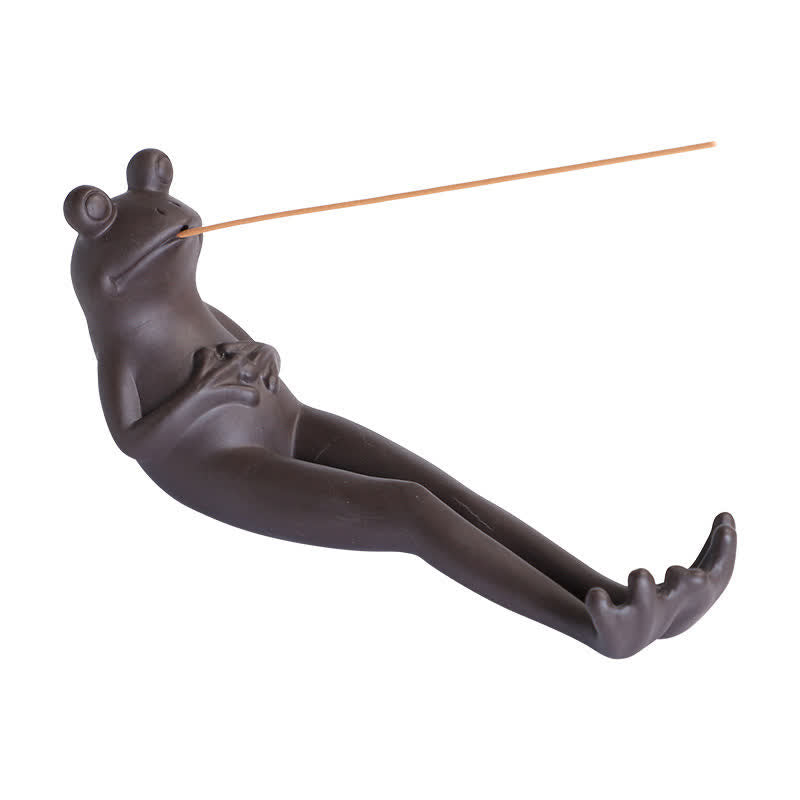 Meditation Frog Ceramic Spiritual Incense Burner