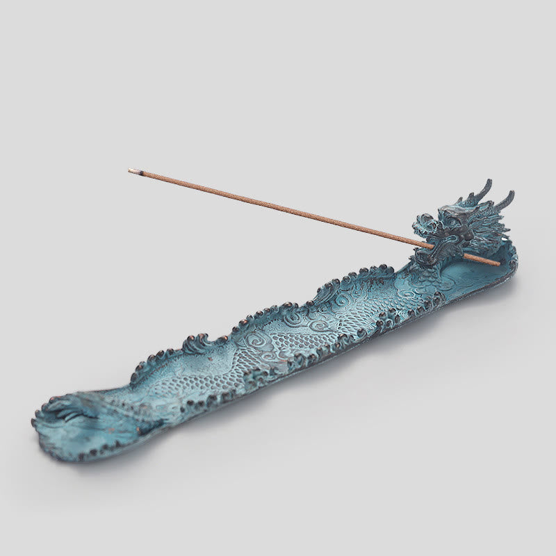 Auspicious Dragon Strength Alloy Incense Burner Decoration