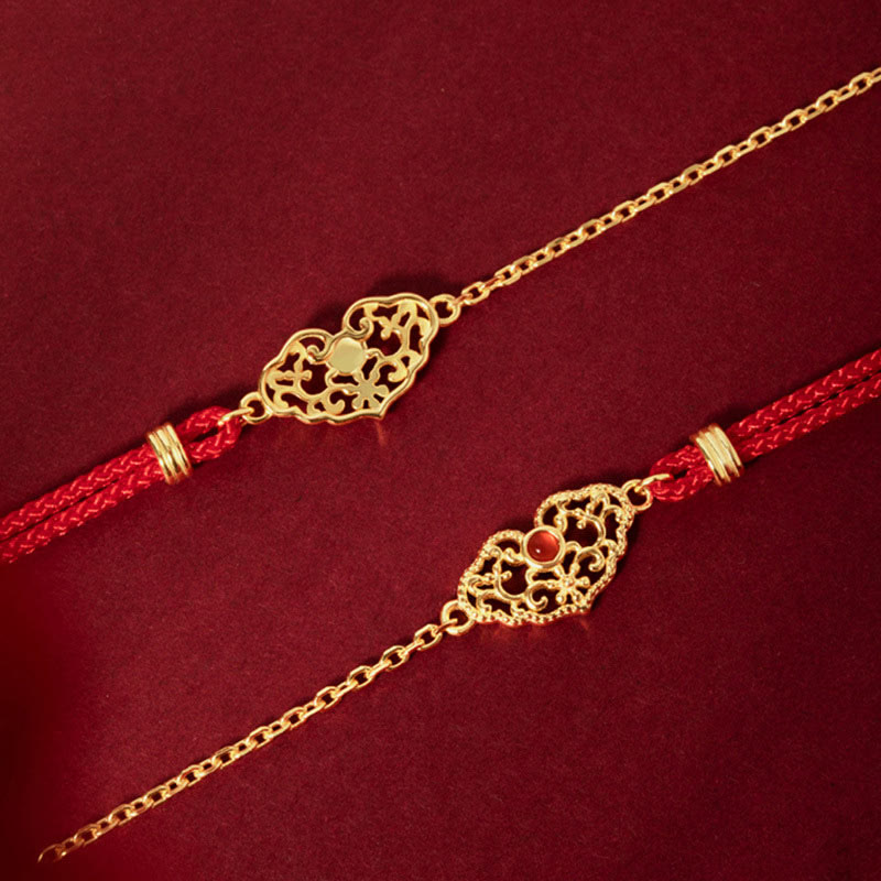 Lock of Good Wishes Luck Strength Chain Bracelet