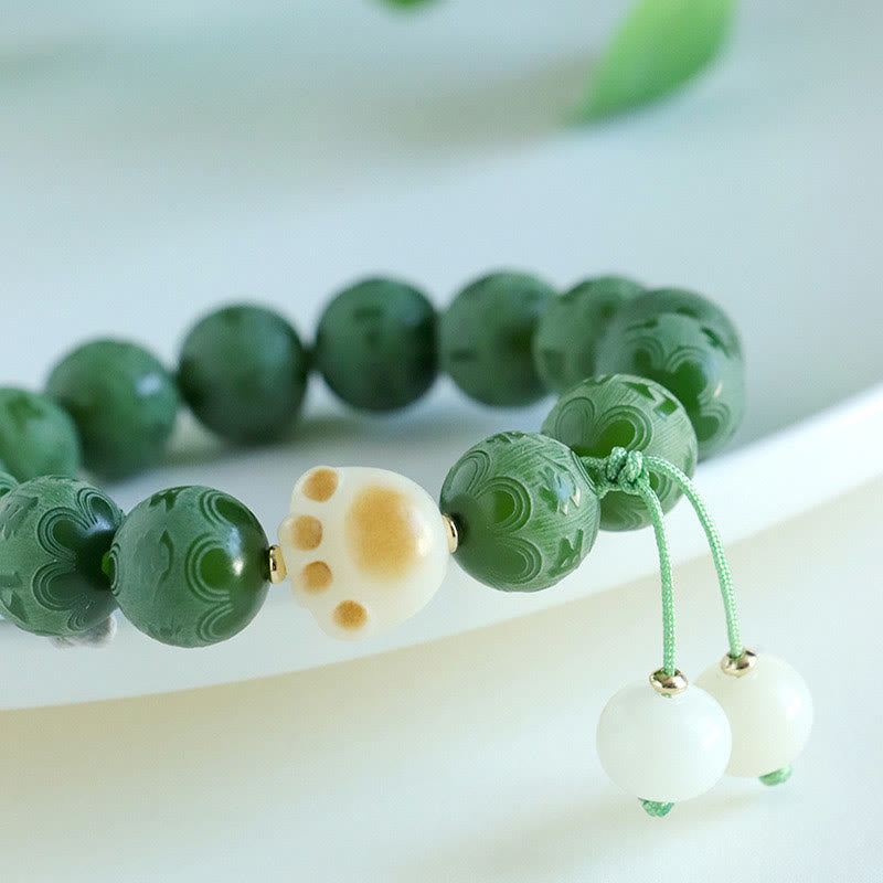 Bodhi Seed Om Mani Padme Hum Carved Harmony Bracelet