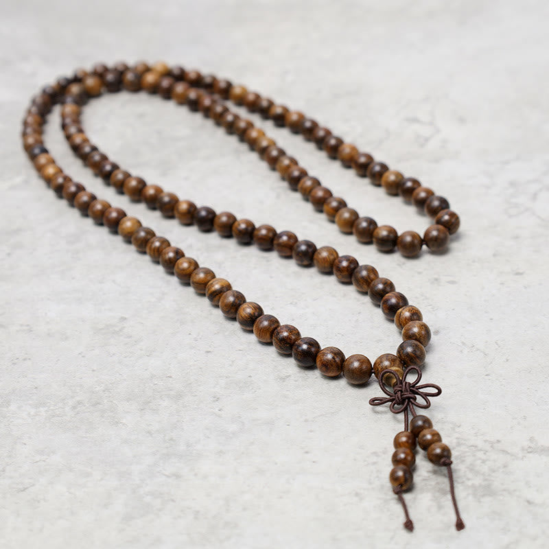 108 Mala Beads Bracelet Prayer Meditation Sandalwood Elastic