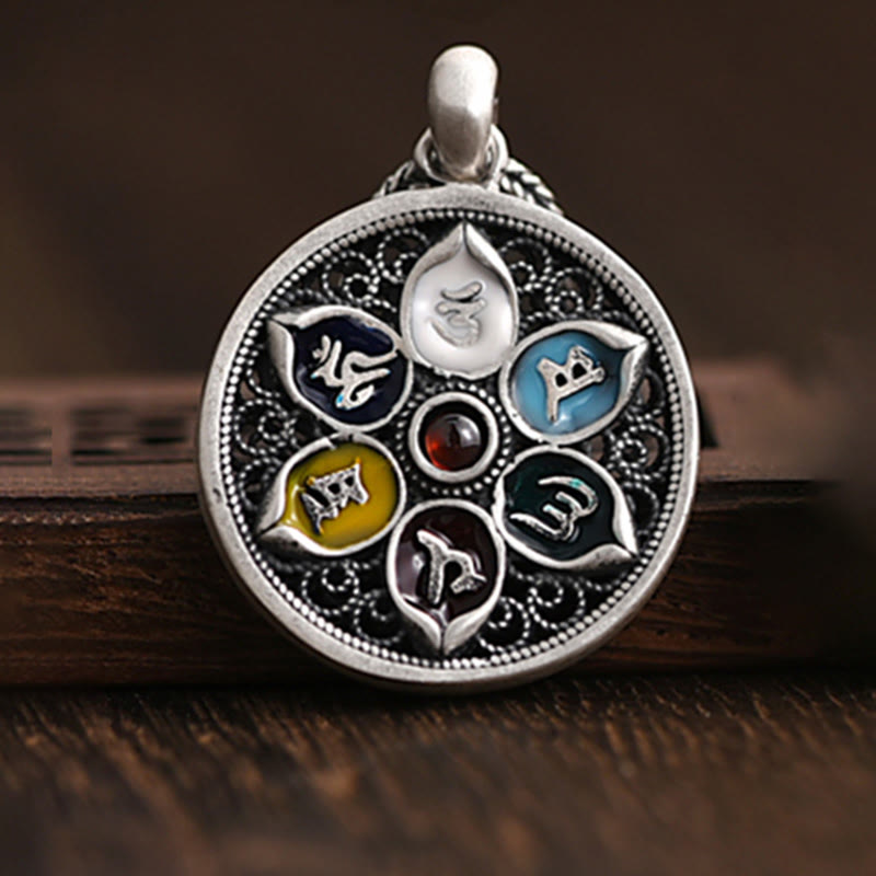 Tibetan Om Mani Padme Hum Purity Necklace Pendant