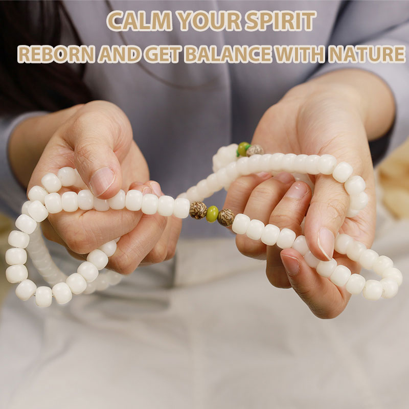 "Hoping for Serenity and Mindfulness" Bodhi Lotus Mala Includes Gift Message Card