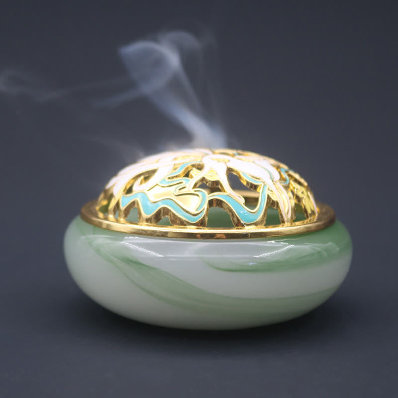 Nine Tailed Fox Liuli Crystal Meditation Incense Burner
