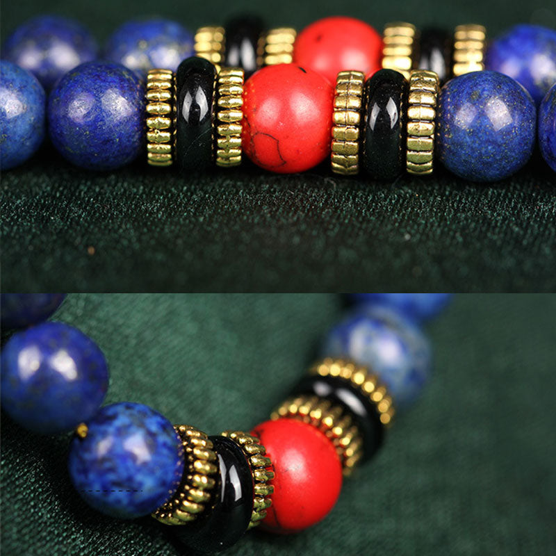 Tibetan Mala Lapis Lazuli Lazurite Positive Bracelet