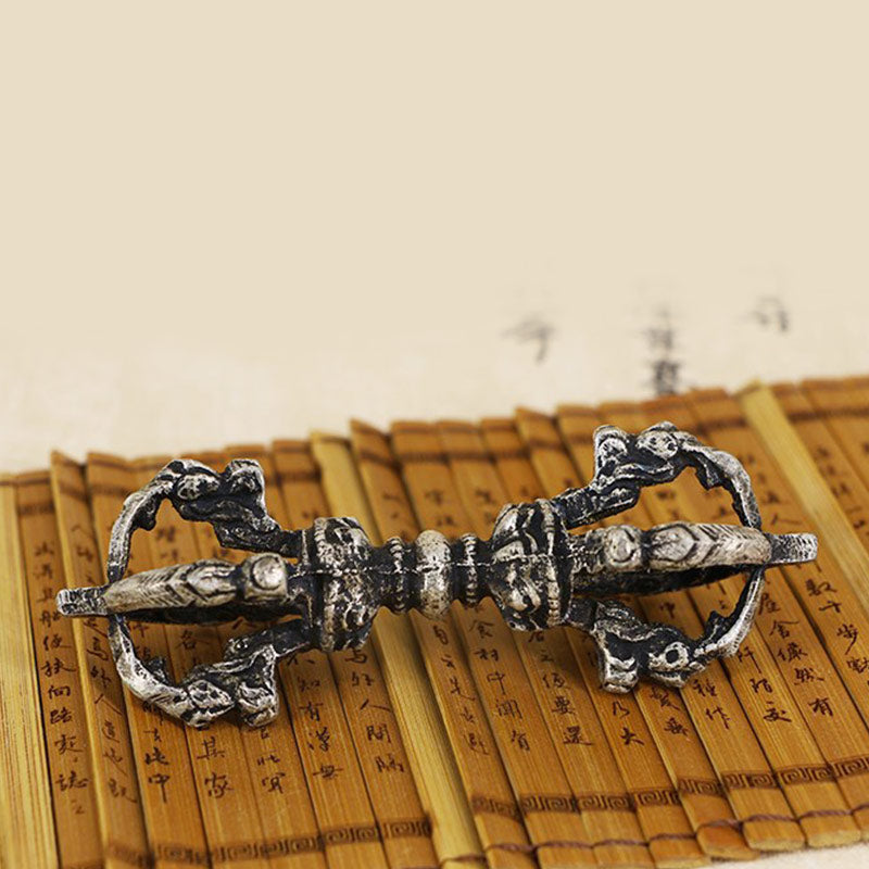 Tibetan Meditation Bell and Vajra Dorje Copper Decoration Set