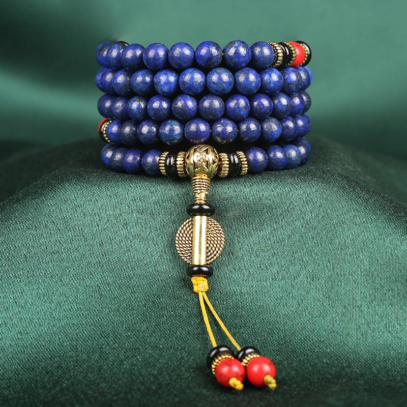 Tibetan Mala Lapis Lazuli Lazurite Positive Bracelet