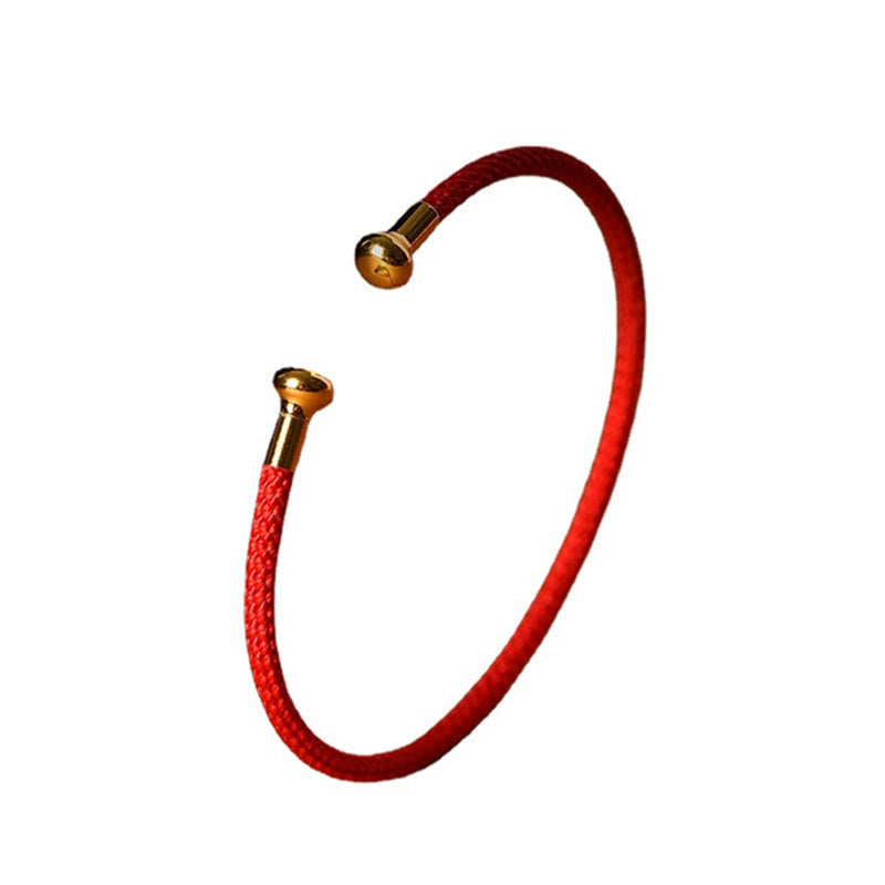 Simple Design Handmade Luck Braid String Cuff Bracelet
