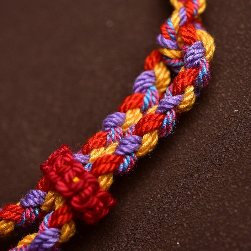 Tibetan Multicolor Rope Folk Inspired Bracelet