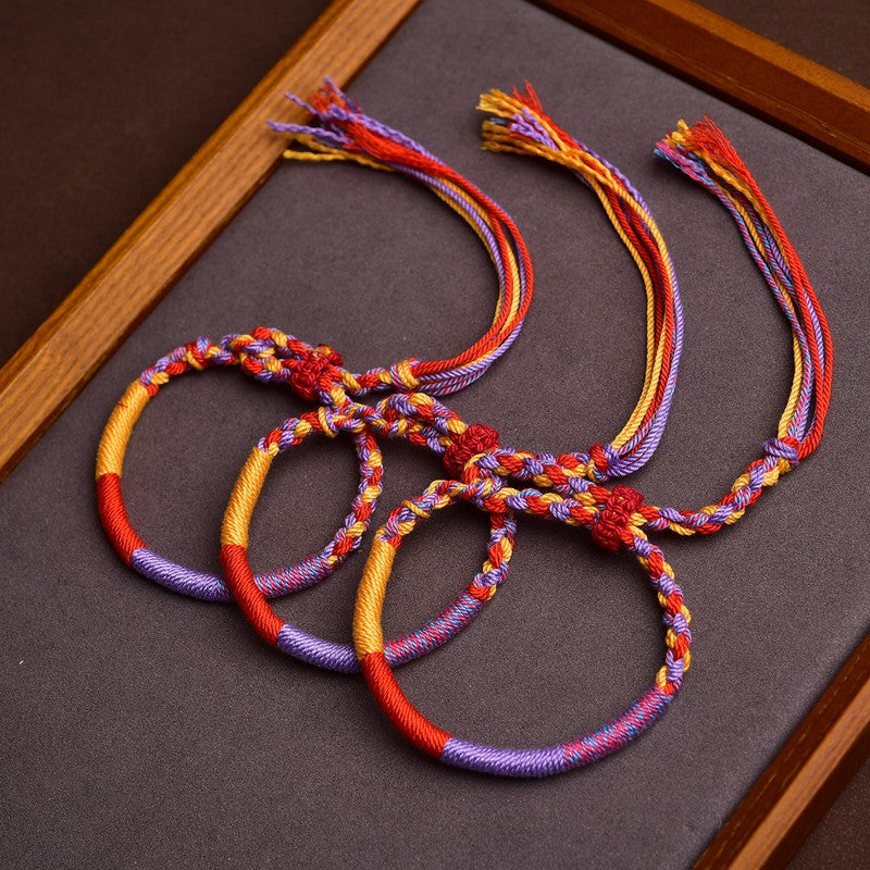 Tibetan Multicolor Rope Folk Inspired Bracelet