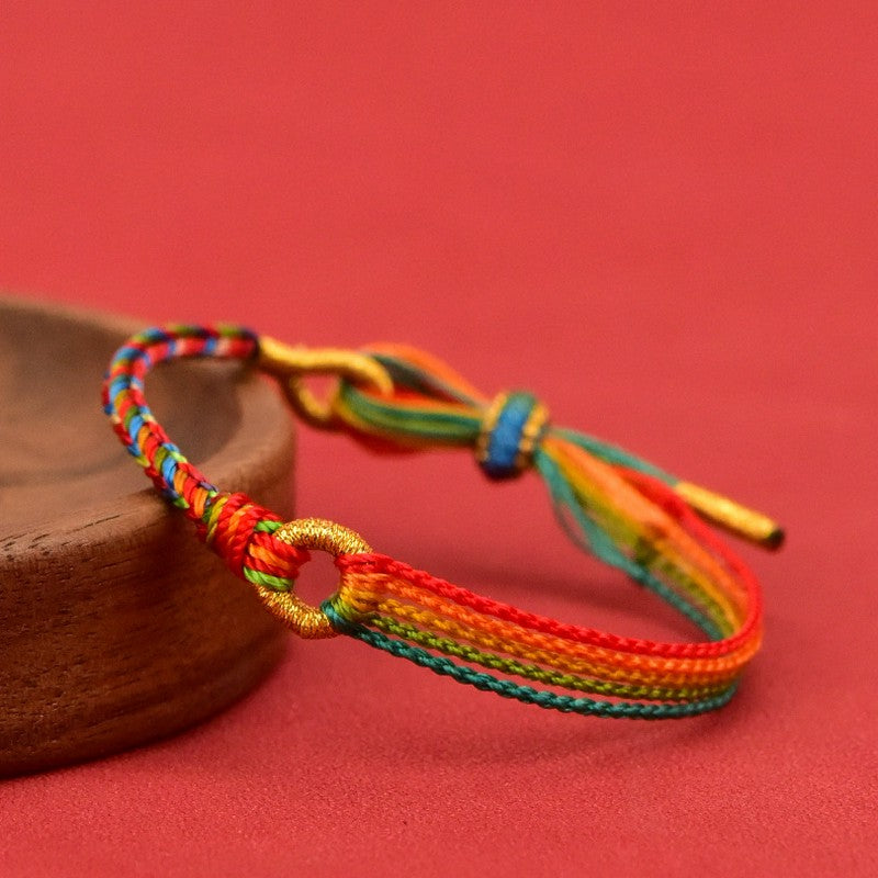 Five-color Red String Luck Ethnic Style Bracelet