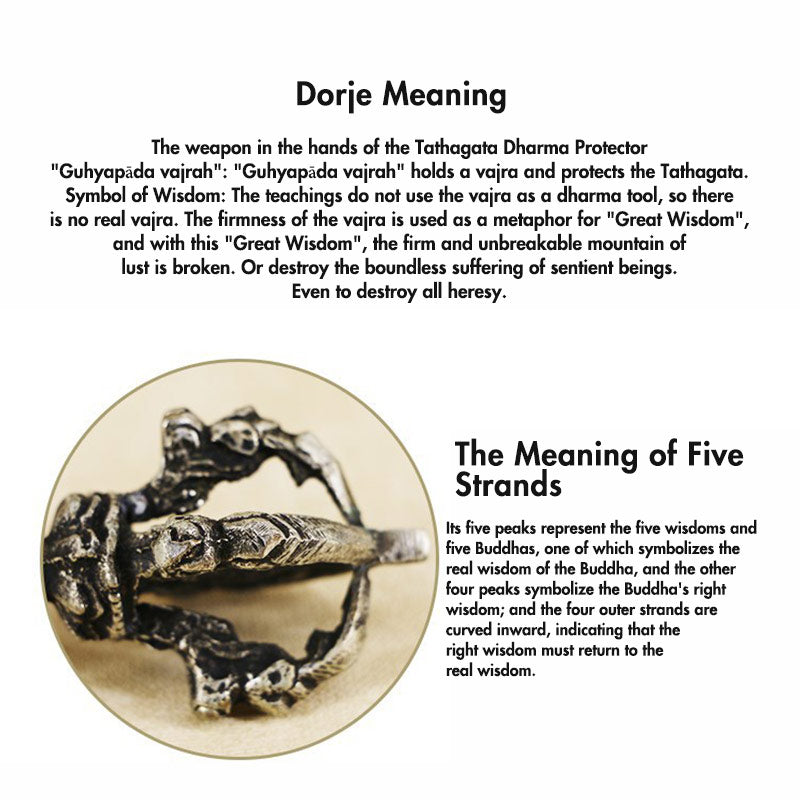 Tibetan Meditation Bell and Vajra Dorje Copper Decoration Set
