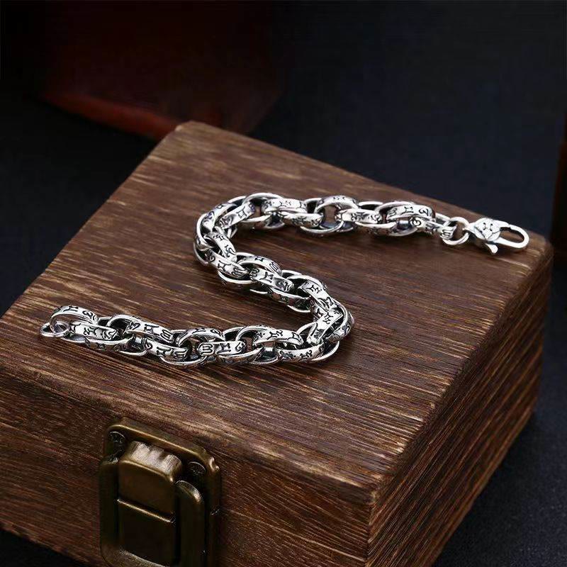 Tibetan Om Mani Padme Hum Carved Amulet Creativity Bracelet
