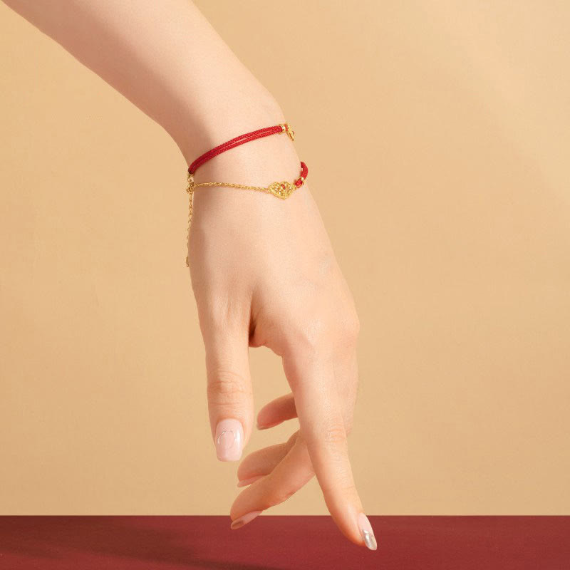 Lock of Good Wishes Luck Strength Chain Bracelet