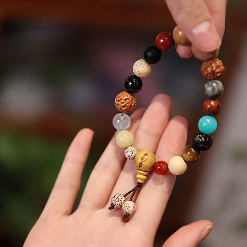 Bodhi Seed Agate Wisdom Harmony Wrist Mala Bracelet