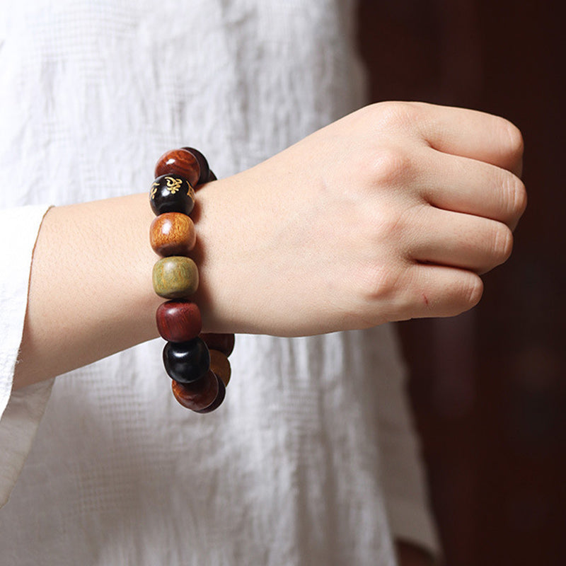 Tibet Various Wood Om Mani Padme Hum Purity Bracelet