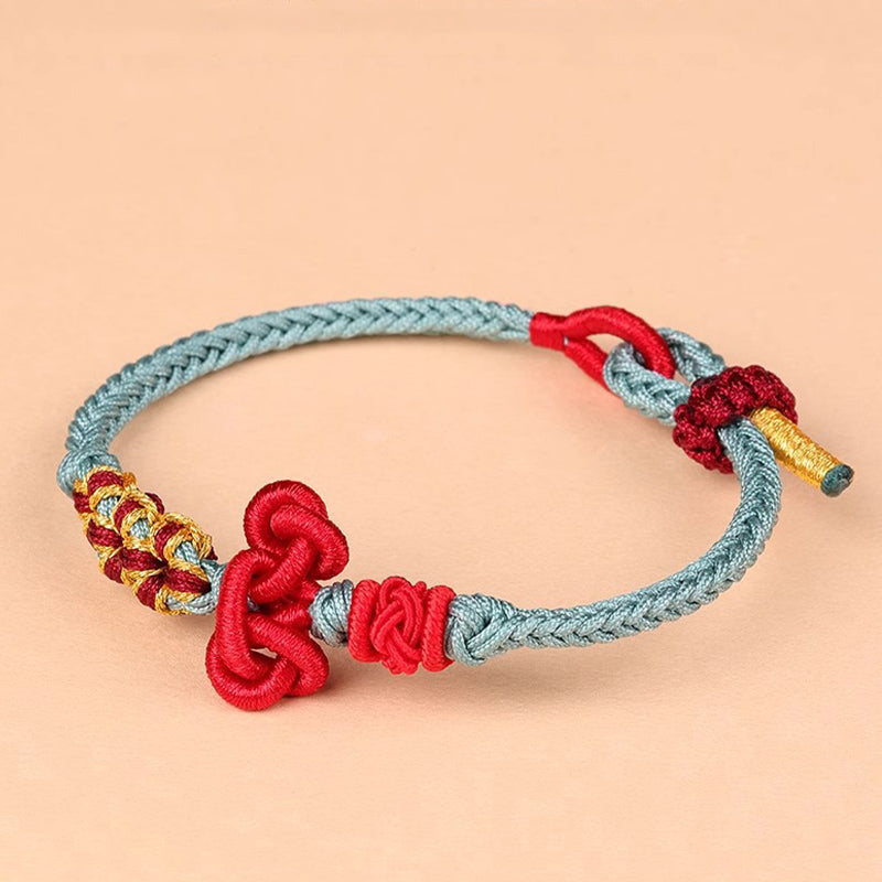 Handmade Wenchang Knot Luck Strength Braided Rope Bracelet