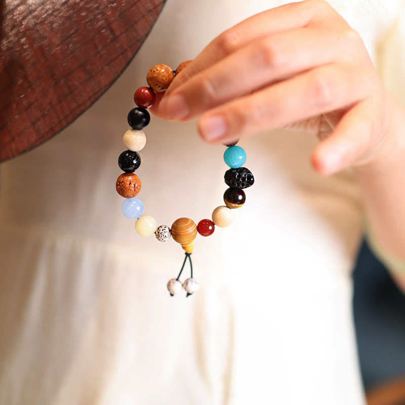 Bodhi Seed Agate Wisdom Harmony Wrist Mala Bracelet