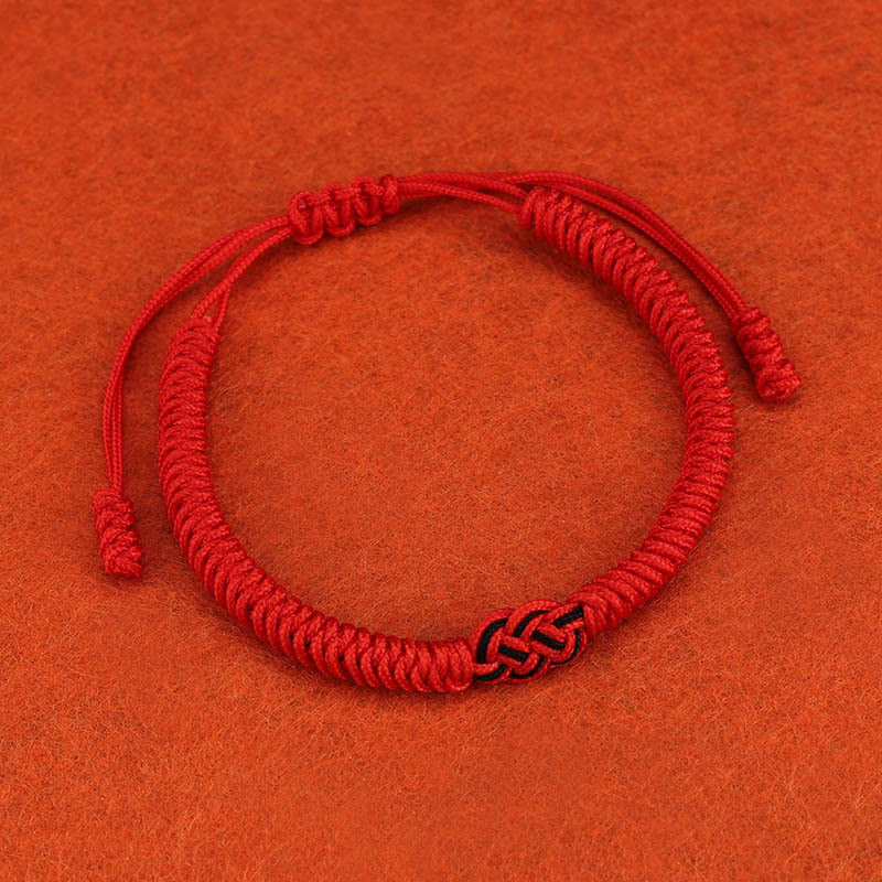 2Pcs Tibetan Luck Chinese Knot Protection String Bracelet