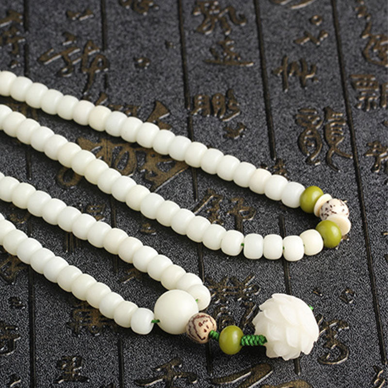 "Hoping for Serenity and Mindfulness" Bodhi Lotus Mala Includes Gift Message Card