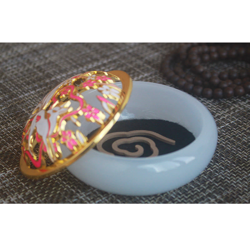 Nine Tailed Fox Liuli Crystal Meditation Incense Burner