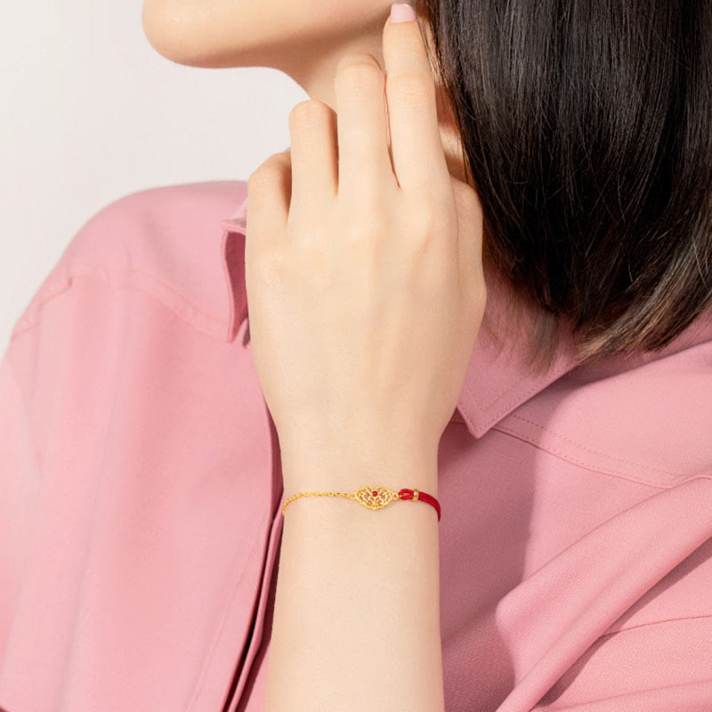Lock of Good Wishes Luck Strength Chain Bracelet