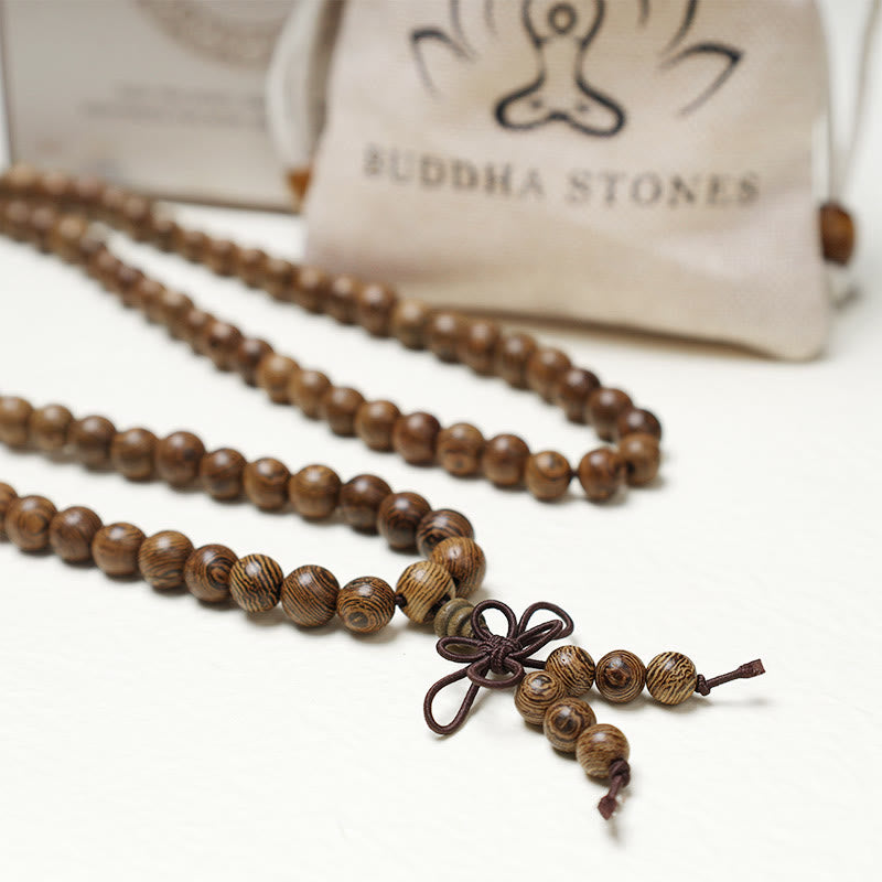 108 Mala Beads Bracelet Prayer Meditation Sandalwood Elastic