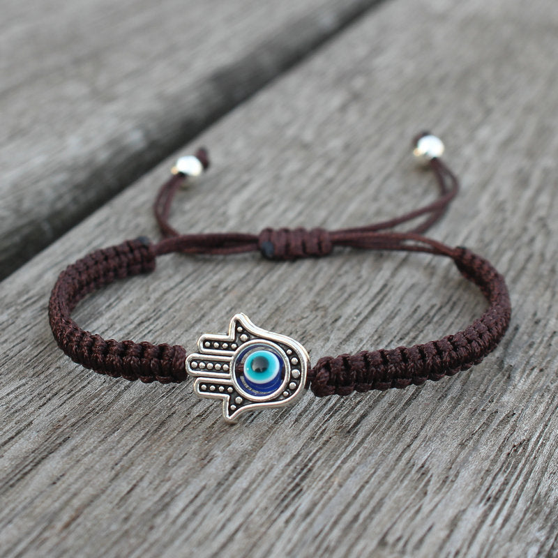 Handmade Hamsa Symbol Protection Luck String Bracelet