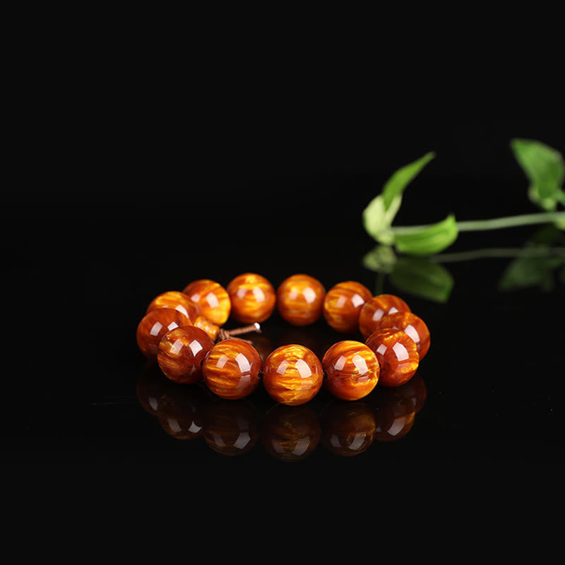 Golden Sea Willow Success Positive Bracelet Mala