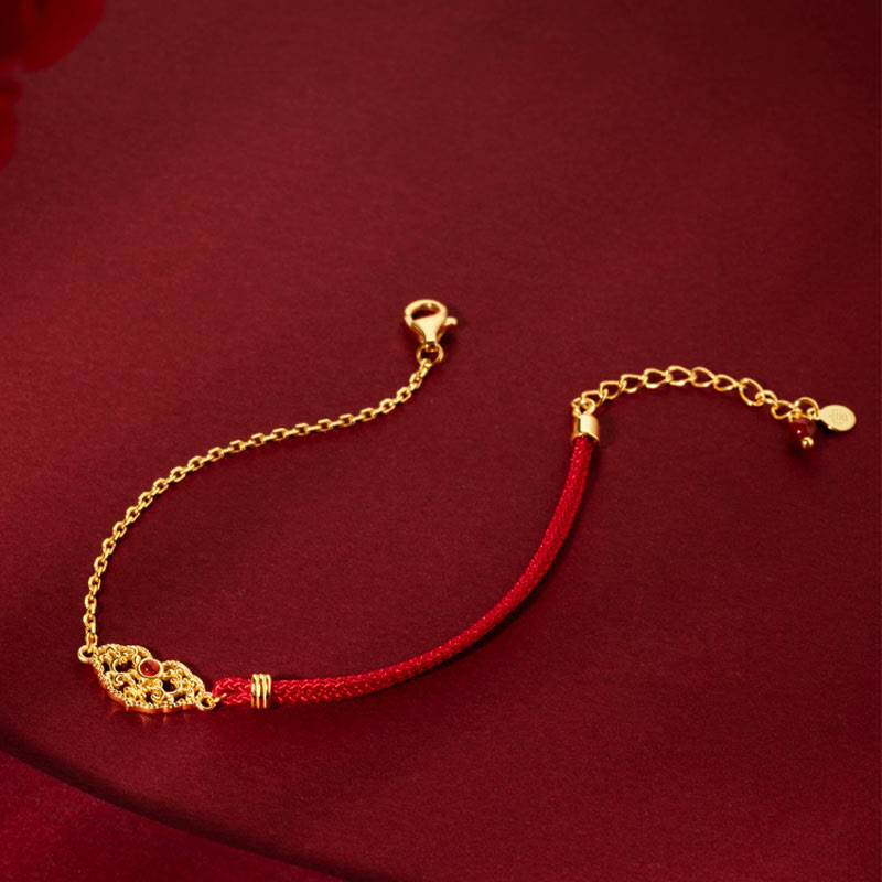 Lock of Good Wishes Luck Strength Chain Bracelet