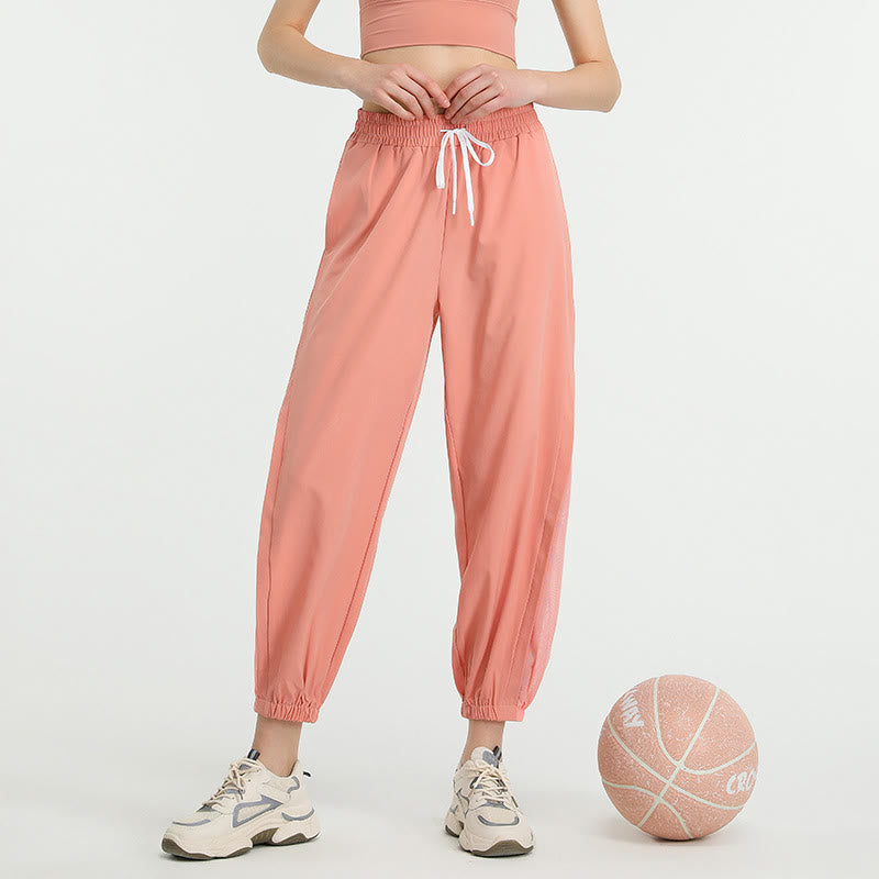 High Waist Loose Fitness Yoga Sports Track Pants With Pockets