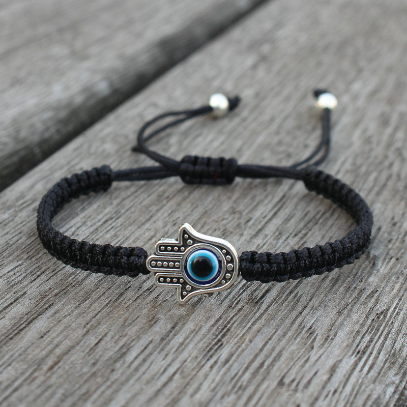 Handmade Hamsa Symbol Protection Luck String Bracelet